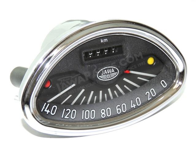 Jawa CZ motorcycle speedometer 0 - 140 km / h white face
