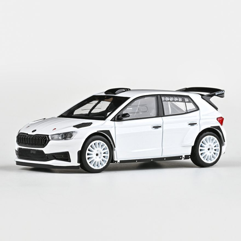 Škoda Fabia IV RS Rally2 (2022), asphalt wheels (1:43) - white