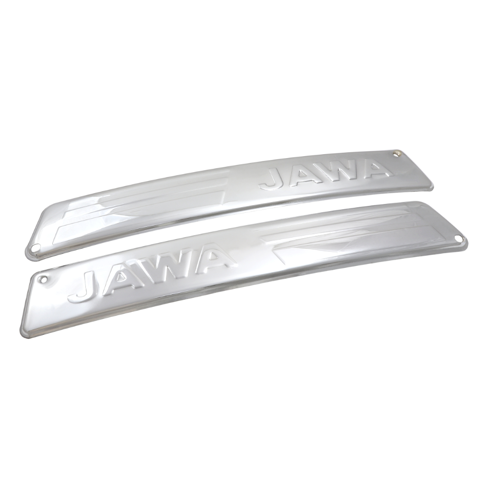 Fuel tank covers L+R, CHROME - JAWA 350 634