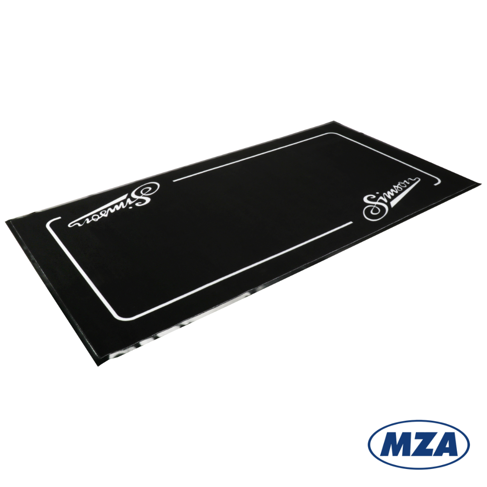 Motorcycle carpet with rubber mat (200x103cm) BLACK (MZA) - Simson