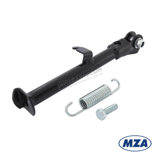 Side stand 16" (1 spring), to footrest support (MZA), BLACK - Simson S50, S51, S53, S70, S83